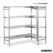 Estantería de acero inox con 4 niveles bandejas perforadas