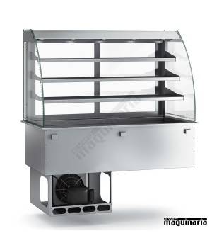 Vitrina abierta 3 niveles con cuba