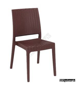 Sillas rattan sintetico 1R116 granate