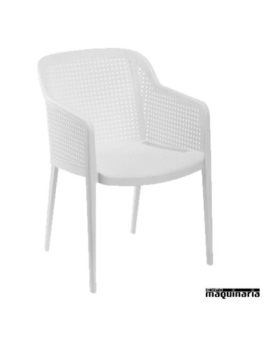 Silla para terraza 2R130 polipropileno blanco