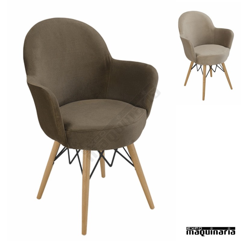 Sillones de tela 2R715 estilo nordico