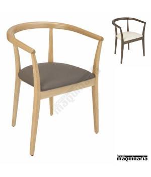 Sillon polipiel y madera 2R845 sillon hosteleria de madera de haya