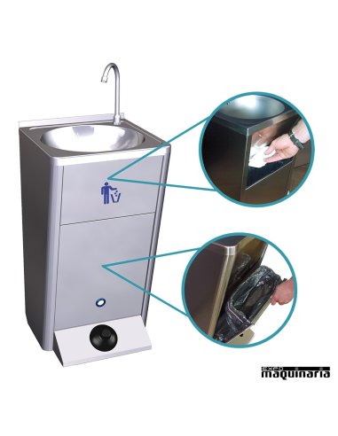 Lavamanos autónomo movil  FR061430 papelera