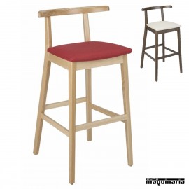 Taburete madera tapizado 5R845