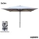 Parasol cuadrado 3x3 metros CVHEAVY-DUTY