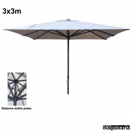 Parasol cuadrado 3x3 metros CVHEAVY-DUTY