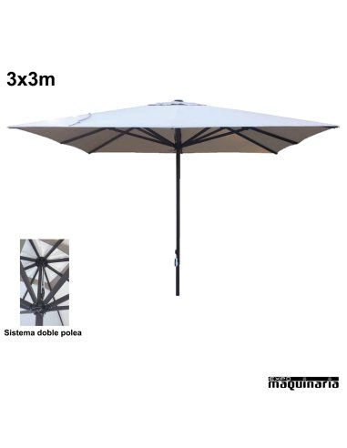 Parasol cuadrado 3x3 metros CVHEAVY-DUTY