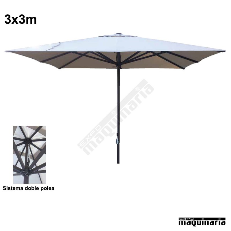 Parasol cuadrado 3x3 metros CVHEAVY-DUTY