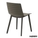 Silla terraza bar RECLICK-SKIN de plastico gris oscuro