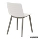 Silla terraza bar RECLICK-SKIN de plastico blanco