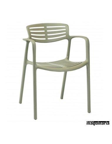 Silla de terraza apilable RETOLEDO-AIRE gris verdoso