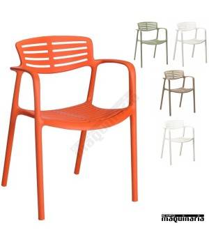 Sillas plasticas apilables RETOLEDO-AIRE para exterior en polipropileno