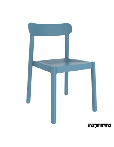 Sillas exterior REELBA apilables azul