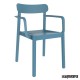 Sillones exterior REELBA-B apilables azul retro