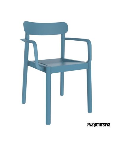 Sillones exterior REELBA-B apilables azul retro
