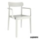 Sillones exterior REELBA-B apilables blanco