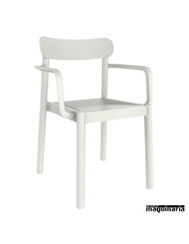 Sillones exterior REELBA-B apilables blanco