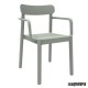 Sillones exterior REELBA-B apilables gris verdoso