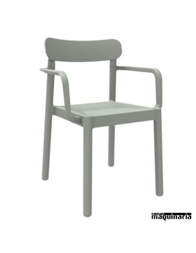 Sillones exterior REELBA-B apilables gris verdoso