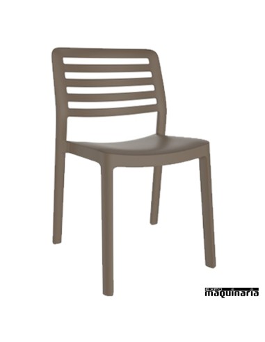 Sillas plastico jardin REWIND chocolate