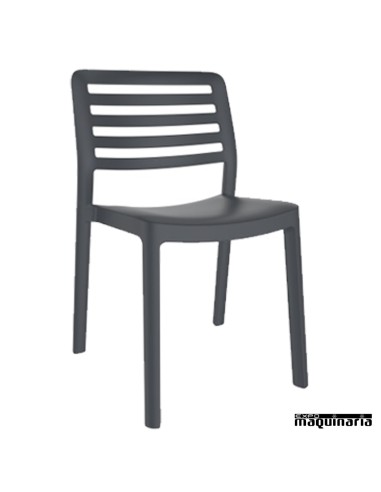 Sillas plastico jardin REWIND gris oscuro
