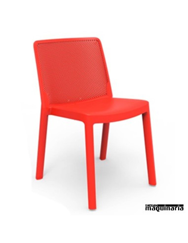 Sillas plastico jardin REFRESH rojo