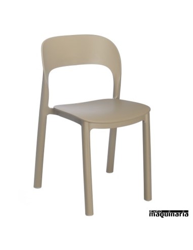 Sillas plastico terraza REONA arena