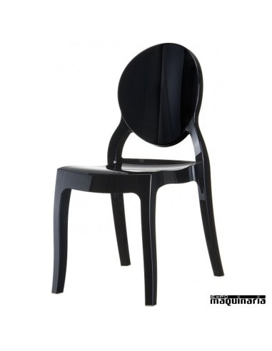 Sillas de plastico apilables REMIA negra