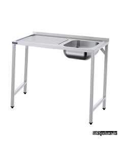 Fregadero inox. con bastidor 1 Cubeta y escurridor 2