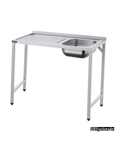 Fregadero inox. con bastidor 1 Cubeta y escurridor izquierda