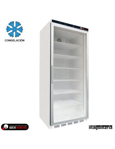 Congelador vertical puerta cristal 610l