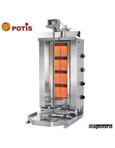 Asador de kebab potis POGD4 gas
