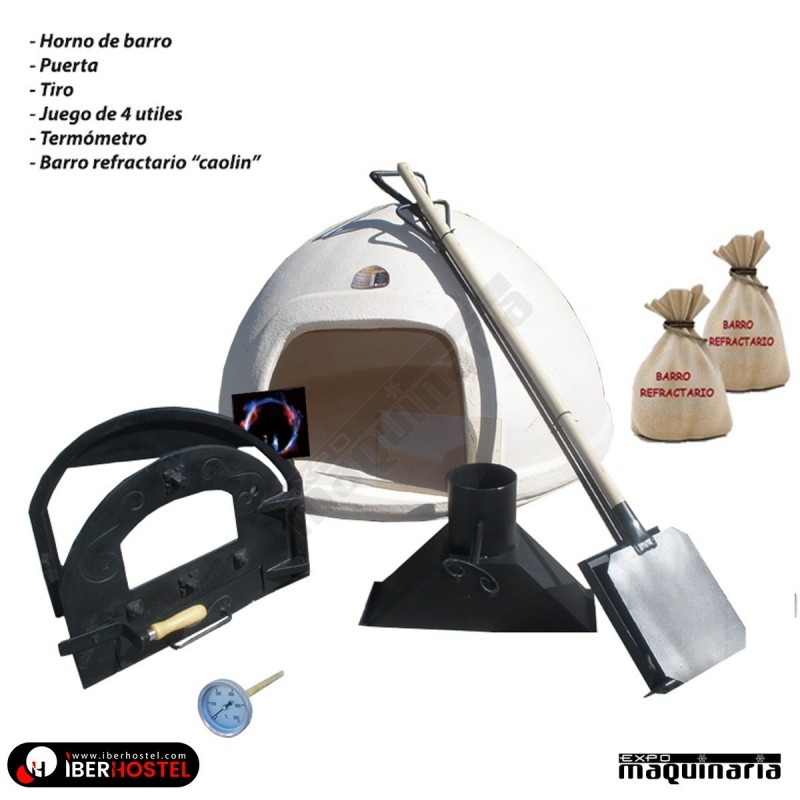 Horno de Barro KIT + Barro Refractario IHLOTE3 Hornos de leña de barro