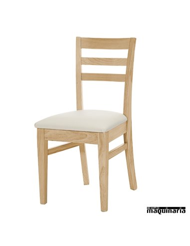 Silla tapizada comedor JO97 madera de pino