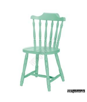 Silla madera JO630 lacada y torneada
