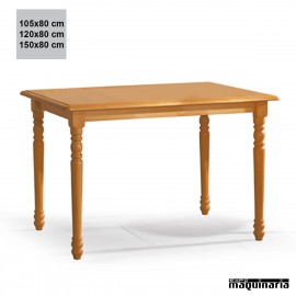 Mesa madera JOMF4PT-T rectangular torneada