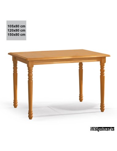 Mesa madera JOMF4PT-T rectangular torneada