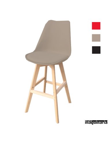 Taburete estilo nordico FAVIENA Taupe 
