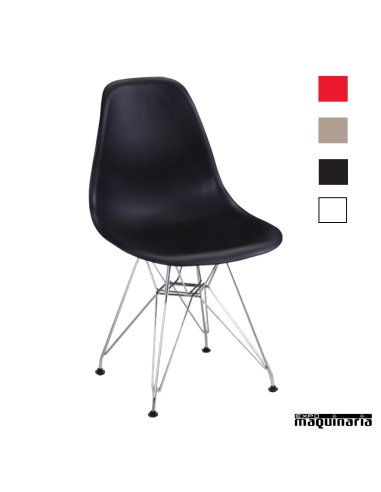 Sillas estilo nordico FAGIJON armazón cromado