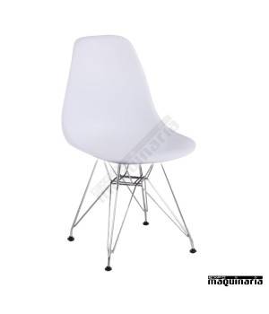 Sillas estilo nordico blanca FAGIJON armazón cromado