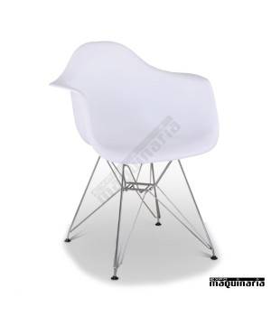 Sillon nordico blanco FAOVIEDO asiento polipropileno