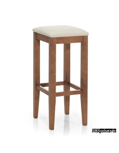 Taburete alto madera  JOTAM13 tapizado