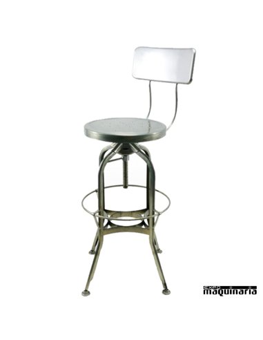 Taburetes altos con respaldo FANUREMBERG galvanizado