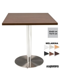 Mesa hostelería 3R22MEC base acero inoxidable