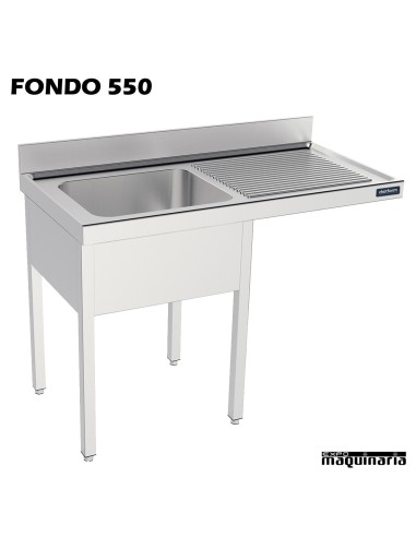 Fregadero y bastidor, con espacio para el lavavajillas (fondo 500)