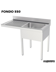 Fregadero y bastidor, con espacio para el lavavajillas (fondo 500) 2