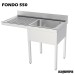 Fregadero y bastidor, con espacio lavavajillas (f500) difbd0l512-i