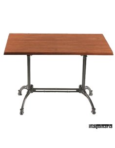 Mesa forja FAFLORENCIA-R tablero madera