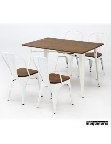 Conjunto de mesa y sillas AGCONJ-ANTIK industrial