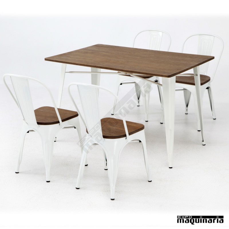 Conjunto de mesa y sillas AGCONJ-ANTIK industrial